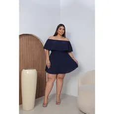 Macaquinho ciganinha, vestido plus size, confortável, elegante, look casual, babado.