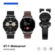 Smartwatch com Fone Embutido Modelo Masculino/Notificação/Bluetooth/Prova da água