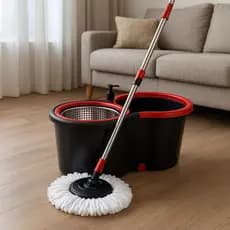 Mop Balde Esfregão Limpeza profunda Giratório Limpar Casa sem esforço Rodinhas Flexível Refil