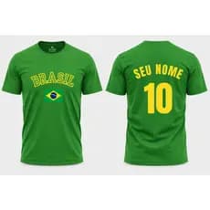 CAMISA BRASIL COPA DO MUNDO 2026 UNIFORME SELEÇÃO PERSONALIZADO NOME NAS COSTAS BRASIL COPA DO MUNDO 2026 UNISSEX BRASIL
