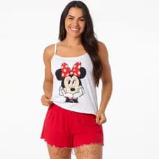 Kit 3 Baby Doll Feminino Estampado Suede Pijama Short Verão Adulto Confortável Dormir Moda Personagem 301