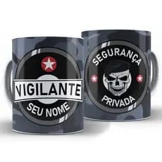 Caneca Vigilante Guarda - Xícara Personalizada 325ML Porcelana Cerâmica