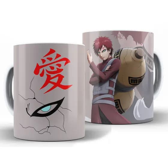 Caneca Gaara Naruto + Caixa - Xícara Divertida 325ML Cerâmica