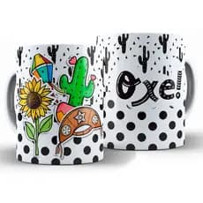 Caneca Oxe Nordestino + Caixa - Xícara Divertida 325ML Cerâmica