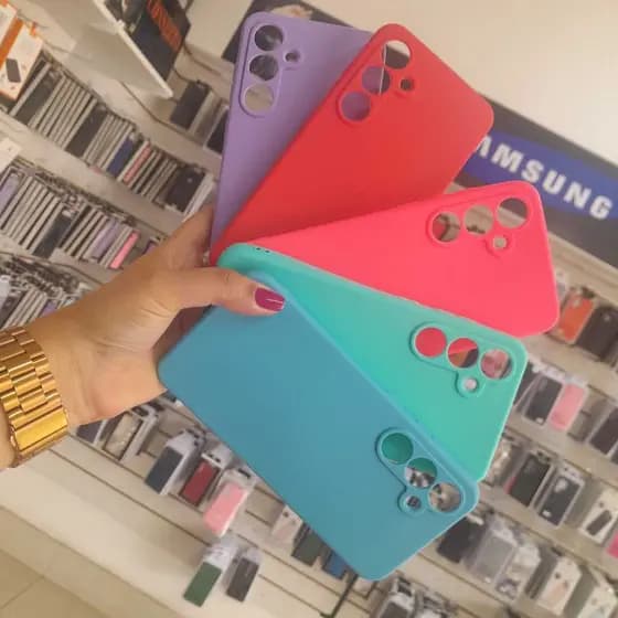 Capa Case Capinha Silicone Aveludada S25 fe   Silicone Aveludada Colorida Forrada e de textura