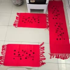 Tapete Sala Cozinha 3 Peças Passadeira Frases Decoração Grande Grosso Algodão JogoDeCozinha Nozinho