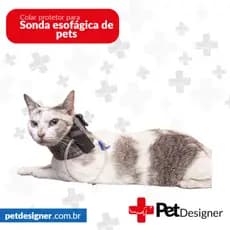 Colar Suporte de Sonda Esofágica para Gatos Tam 1, 2, 3 - Pet Designer