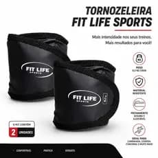 Par Caneleira Tornozeleira de Peso 2kg Fit Life