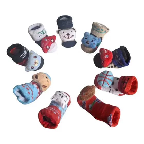 Kit 3 Pares de Meia Bebê Recém-Nascido 0 a 3 Meses Macia Confortável