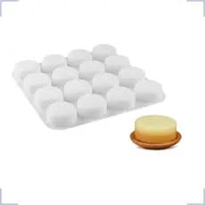 Forma Sabonete Artesanal / Molde Sabonete Silicone Circular 16 Cavidades