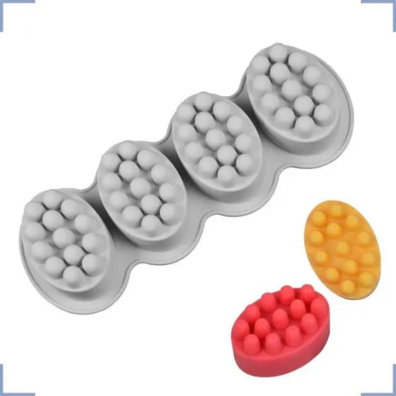 Forma Silicone Sabonete Artesanal Molde Sabonete Massageador