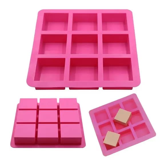 Forma Sabonete Artesanal / Molde Sabonete Silicone Quadrado