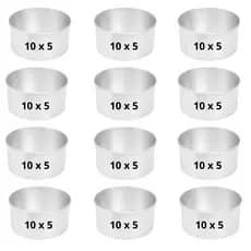 Conjunto Forma 12(DOZE) Bento Cake 10 x 5 Bolo Assadeira Alumínio