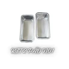 PAO BOLO  INGLES   N 1 KIT 2 pçs Formas Assadeiras  Aluminio