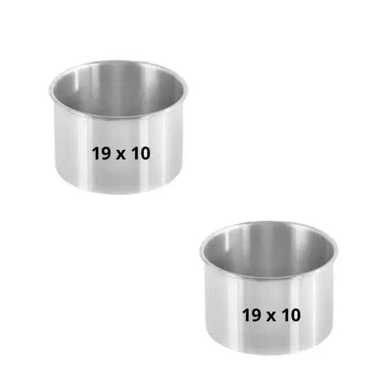 KIT 2 (DUAS) Assadeira REDONDA ALTA 19 x 10 Forma Bolo Aluminio Assadeira
