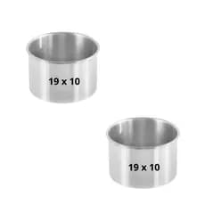 KIT 2 (DUAS) Assadeira REDONDA ALTA 19 x 10 Forma Bolo Aluminio Assadeira