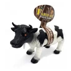 Vaca Malhada Com Som 28 Cm Borracha Macia Animais Da Fazenda