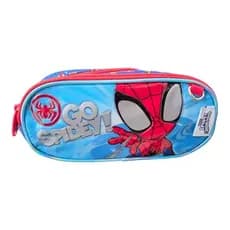 Estojo Infantil Duplo Escolar Marvel Homem Aranha 02 Divisórias Spider-man