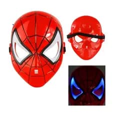 Máscara Infantil Plástico Vingadores Luz Led Homem Aranha