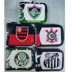Kit 2 Carteiras Masculina de Times BR - Couro Sintético