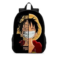 Mochila escolar juvenil infantil chapéu de palha mangá luffy promoção envio imediato - WL