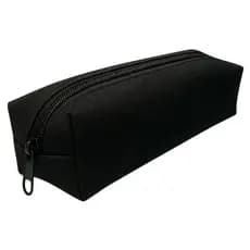 Estojo Escolar Organizador Faculdade Cor Preto Liso Grande Universitário Lápis Caneta envio rápido - WL