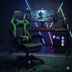 Cadeira Gamer Verde: Conforto Profissional, Escritório DR-X