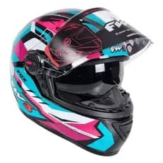 Capacete Moto Gtx Fox Fw3 Óculos Interno Azul