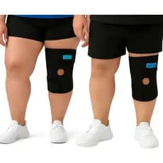 Kit Joelheira Ortopédica Plus Size Ajustável Premium Neoprene Unissex Anvisa