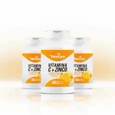 Vitamina C + Zinco Quelato Take Care 60 Cápsulas 500mg Imunidade