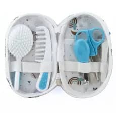 Kit De Cuidados E Higiene Do Bebê Recém Nascido - Estojo Necessaire com 5 Itens para Cuidados
