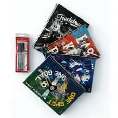 1 Caderno Universitário Jandaia 80 folhas + KIT Canetas - Envio Imediato - Entrega Rápida