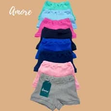 3 Shorts Bebê Sortido  - Suedine 100% Algodão