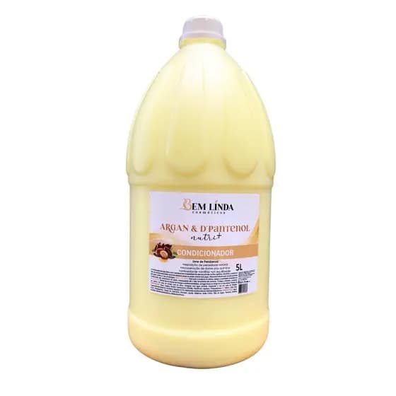 Condicionador Argan E D'Pantenol Galão 5 Litros Profissional Lavatório Cheiroso Salão De Beleza Brilho Intenso