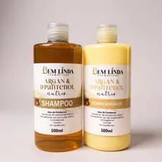 Kit Shampoo E Condicionador Argan E D'Pantenol 500ml Profissional Cheiroso Salão De Beleza