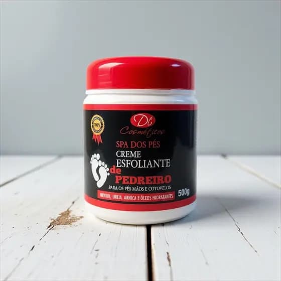 Esfoliante do Pedreiro 500g e 240gr - Hidratação e Renovação para Pés Rachados e Ressecados