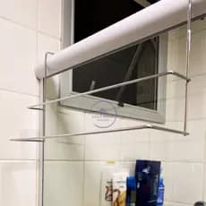 Suporte Para Toalha Duplo Porta Toalha Banheiro Box Sem Furo Toalheiro