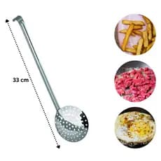 Escumadeira Inox Grande 32cm Cozinha Utensílio