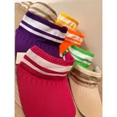 Boné Viseira Elástica Esportiva Unissex com listra Branca - Várias cores - Bech Tenis Caminhada