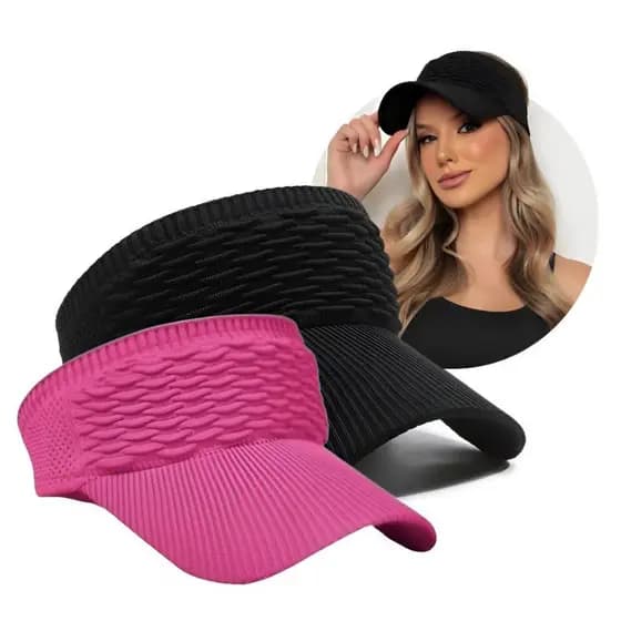 Kit 2 Viseiras Chapéu Boné de Sol Praia Verão Esporte Vôlei Feminina