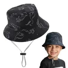 Chapéu Boné Viseira Bucket Cata Ovo de Praia Infantil/Menino Crianças Estampas/Modelos de Dinossauro