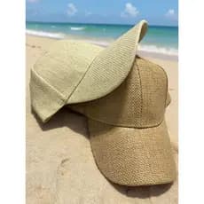 Chapéu Boné Palha Sintética Aba Curva Moda Praia/Verão/Clube Proteção e Elegância Mulher-Feminino