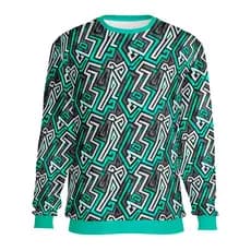 Blusa de Moletom Colorida Casaco para Inverno Gola Careca