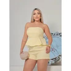 conjunto feminino blusa mais short conjunto short e blusa moda feminina verão