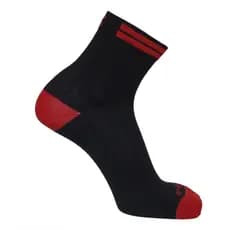 Meia de Ciclismo Cano Curto BK Preto Com Vermelho