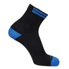 Meia de Ciclismo Cano Curto BK Preto Com Azul Royal