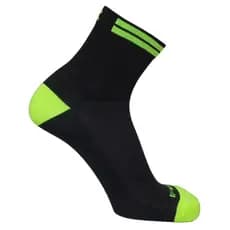 Meia de Ciclismo Cano Curto BK Preto Com Amarelo Neon