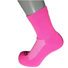 Meia de Ciclismo Cano Curto BK Rosa Neon liso