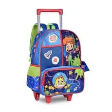 Mochila Rodas Escolar Infantil Meninos Gato Galactico