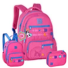 Kit Mochila Rebecca Bonbon Lancheira de Costas E Estojo Box
